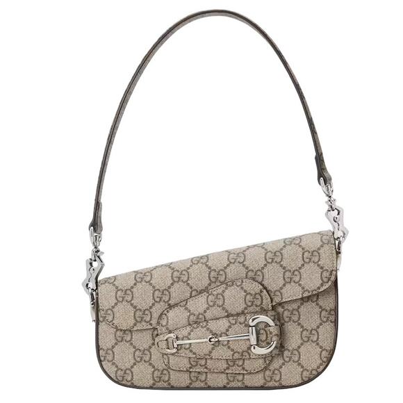 $2800 BRAND NEW GUCCI 1955 HORSEBIT GG SUPREME CANVAS MINI SHOULDER BAG - Picture 1 of 16